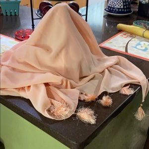 Large shawl wrap scarf with tassels